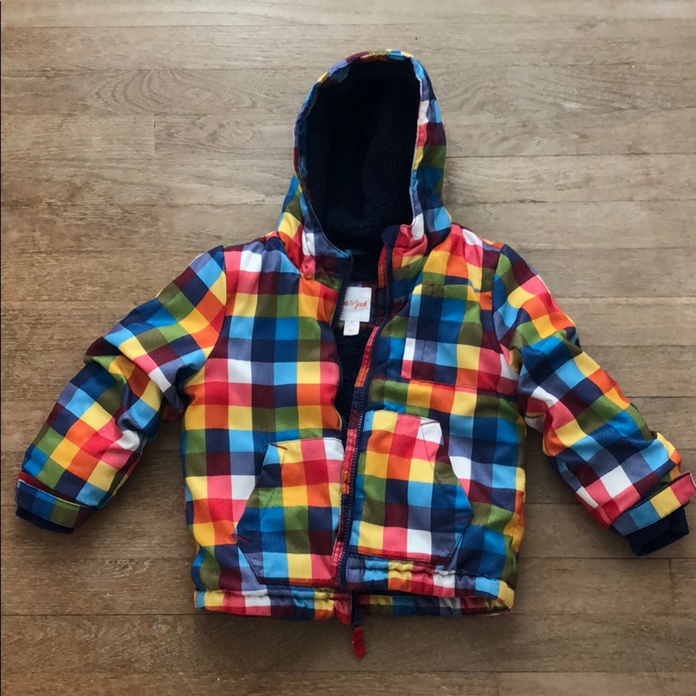 Cat & Jack 4T Winter Snow Jacket Fleece Plaid